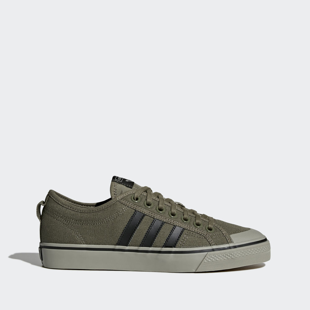 Adidas Nizza χαμηλα - Originals ανδρικα - Ελιά/Μαυρα/Μπεζ,Μέγεθος: EU 36 – 54 2/3 (875JBGLF)